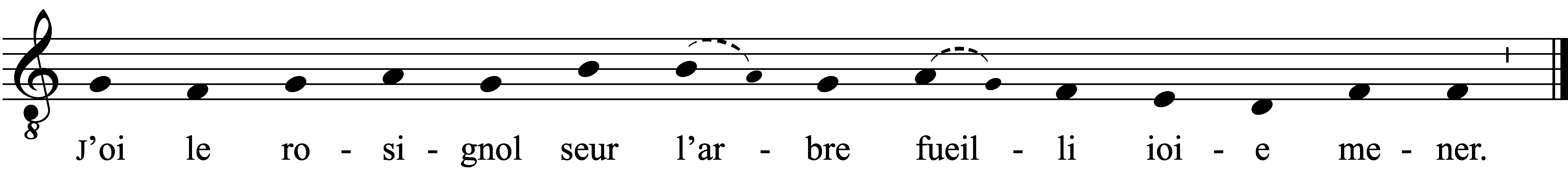 Refrain musical notation